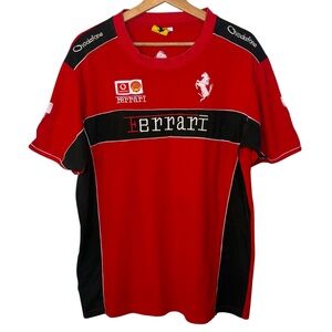 Vintage Ferrari F1 Racing Team Shirt XL Red Vodafone Shell Motorsport